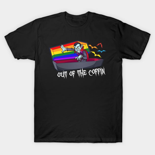 Funny Pride Vampire LGBT Halloween T-Shirt by Dibble Dabble Designs